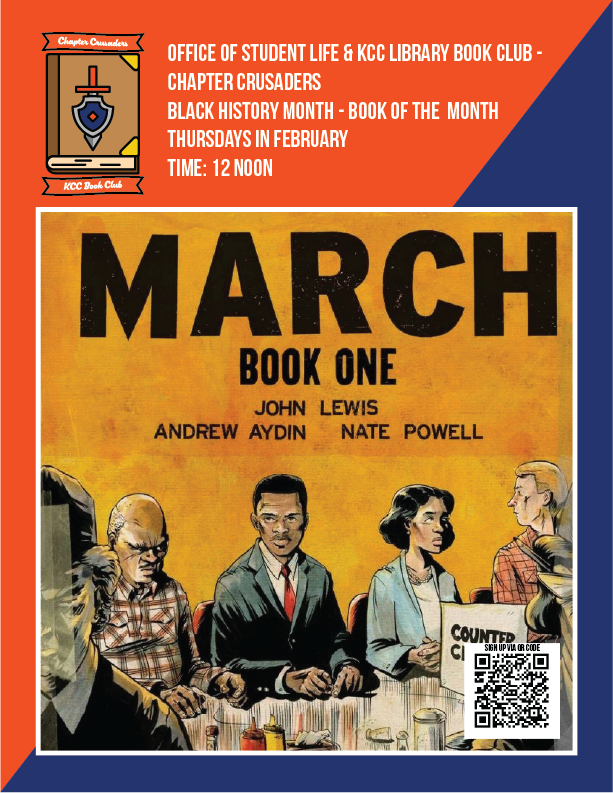Office of Student Life & KCC Library Book Club - Chapter Crusaders  Black History Month Book Club Read