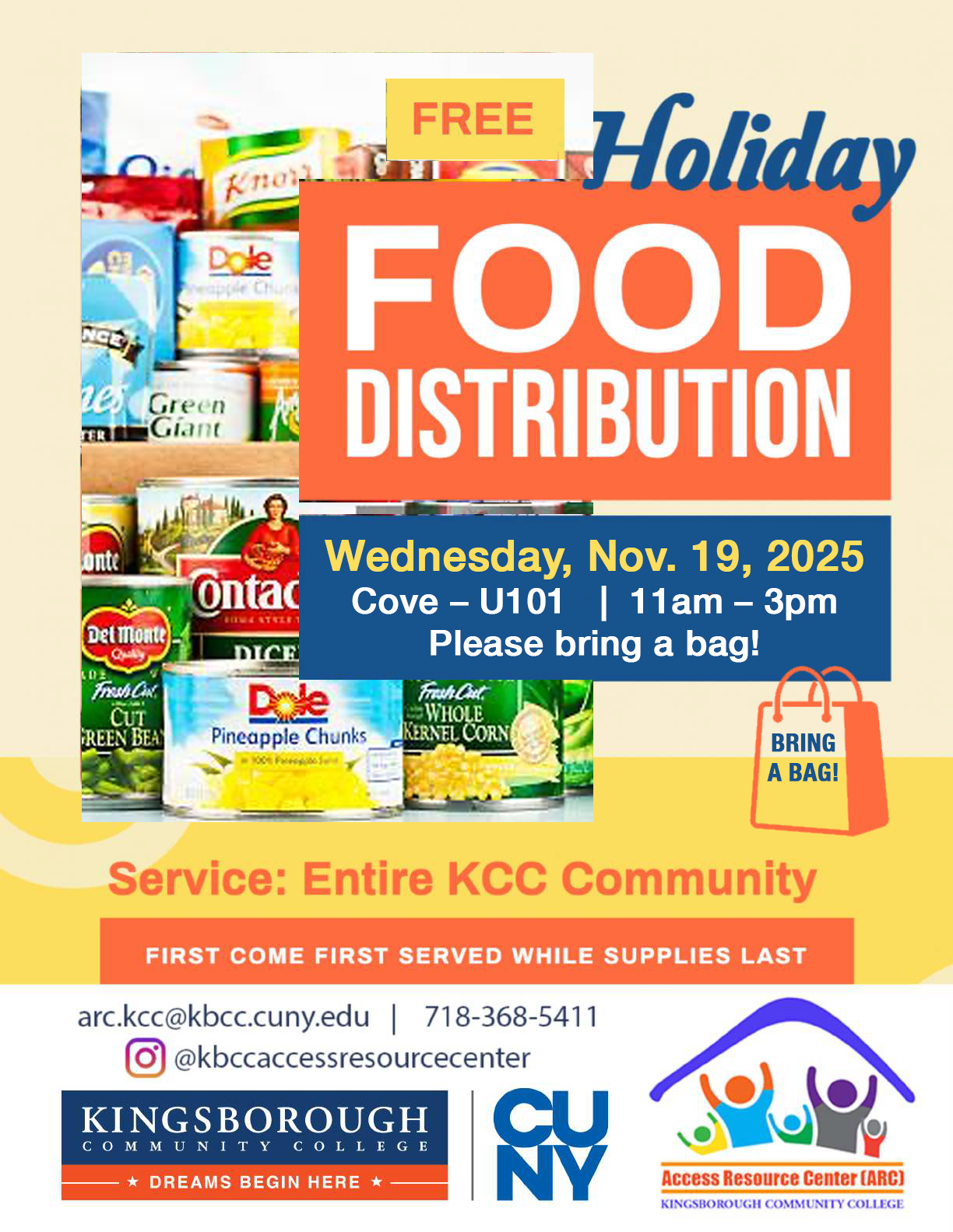 Holiday Food Distribution flyer