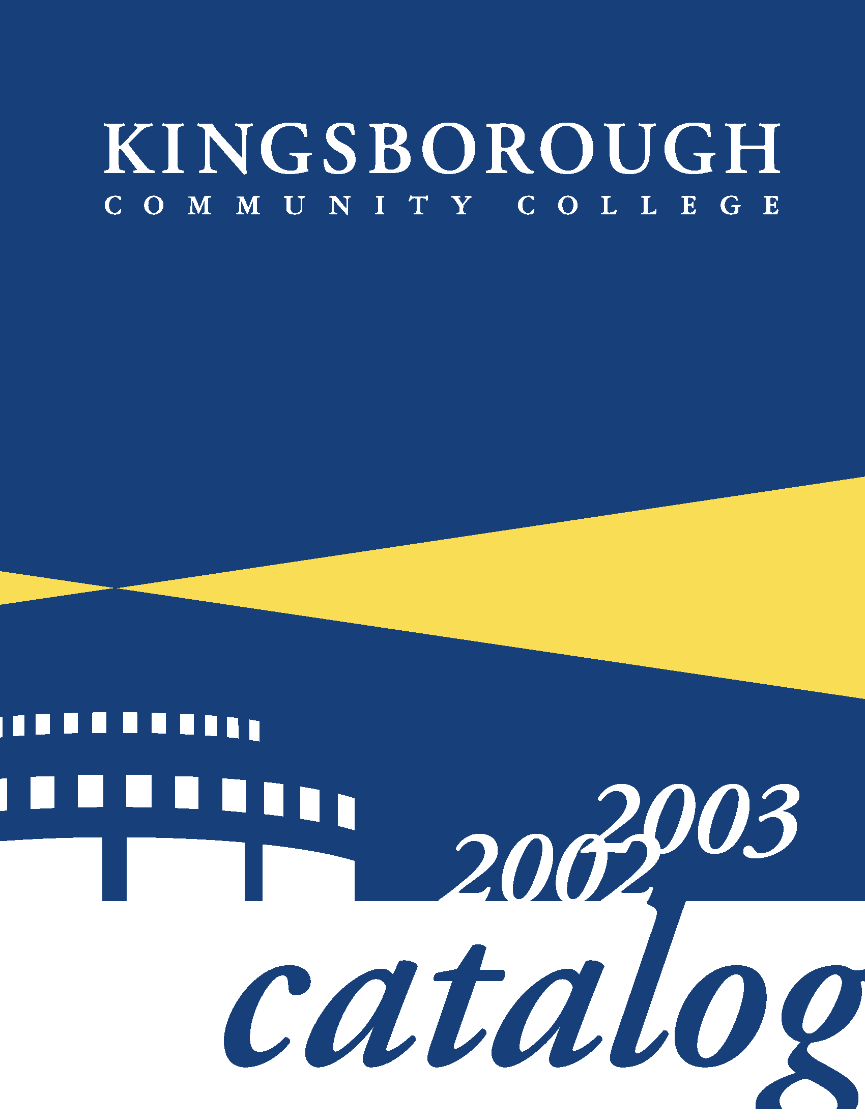KCC Catalog 2002-2003 Cover