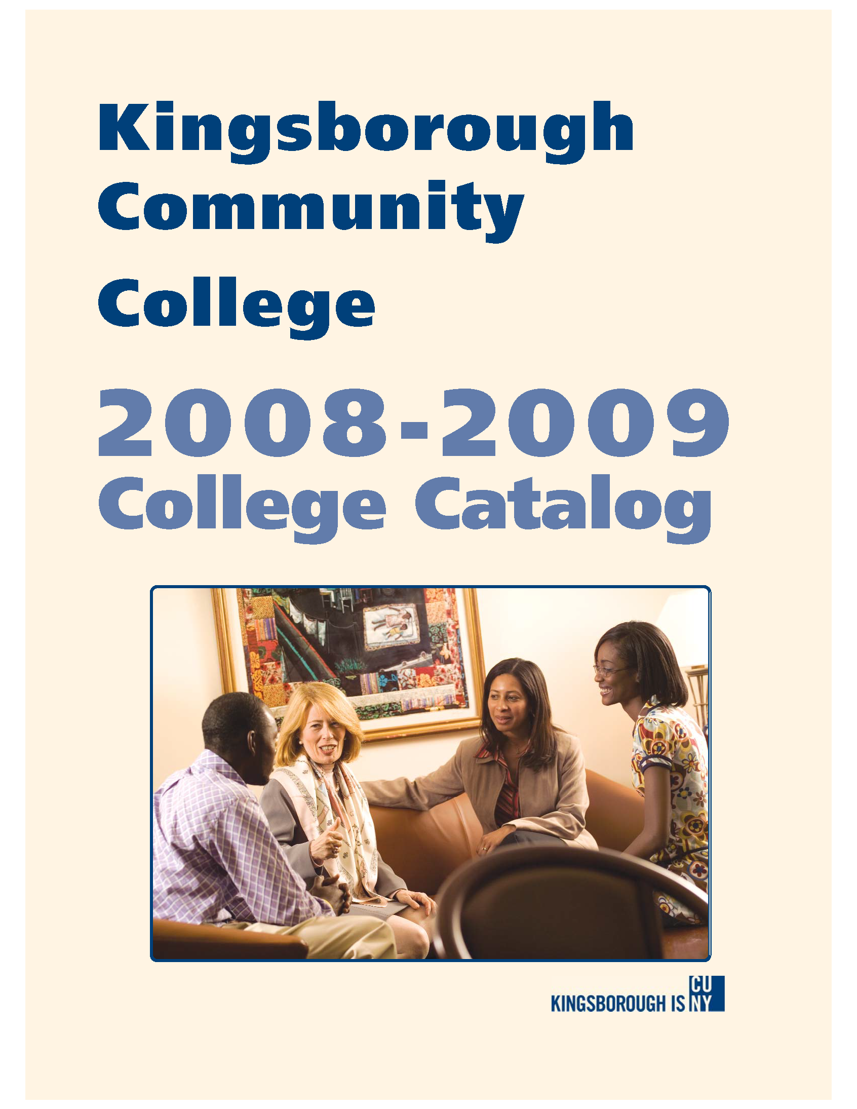 KCC Catalog 2008-2009 Cover