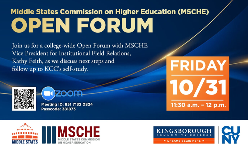 Join Us for an Open Forum with MSCHE - 10/31 Join Us for an Open Forum with MSCHE - 10/31