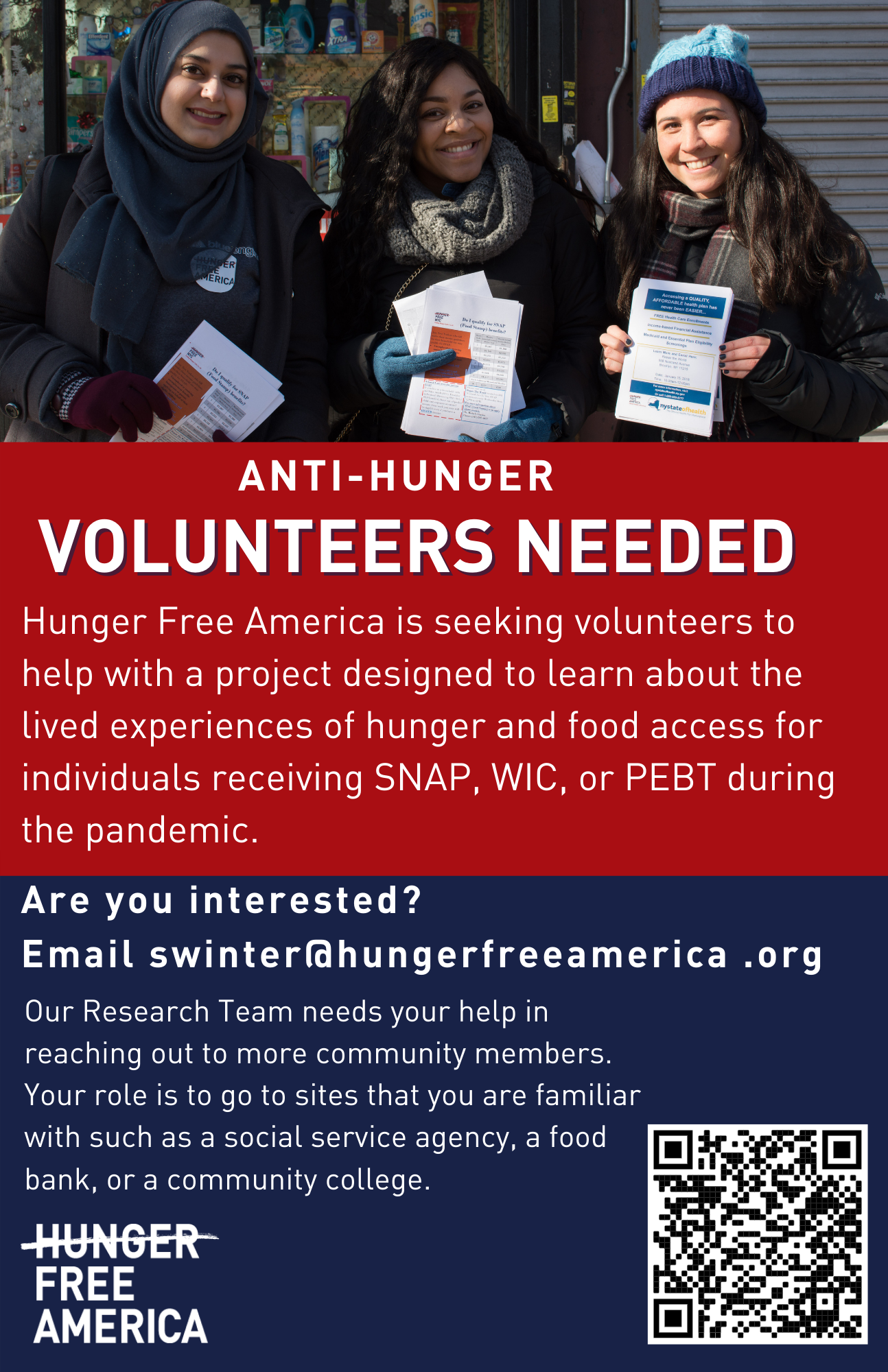 Anti-Hunger Volunteers Needed